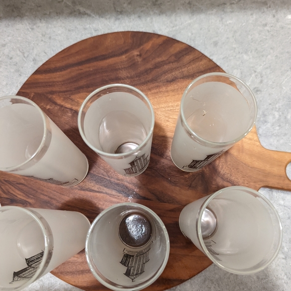 Set  of 6 vintage frosted Ivar's Seattle, Washington glasses - Picture 5 of 11